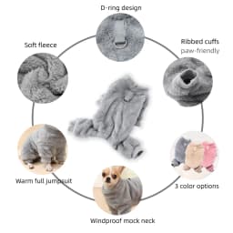 Winter Warm Pet Clothes Soft Flannel Dog Jumpsuit Puppy Cats Four Legs Jacket Coat for Small Medium Dogs Chihuahua Yorkie Outfit