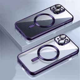 Original Magnet Plating Magnetism Case For Iphone 17 Air 11 12 13 14 15 Plus 16 Pro Max Magsafe Clear Cover Camera Lens Protect