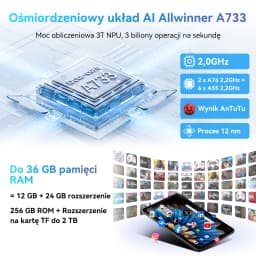 Blackview MEGA 2 Wifi Tablet PC 12'' 2K FHD+ Display Unisoc T615 12GB RAM 256GB ROM 9000mAh Battery 16MP Android 15 Tablets