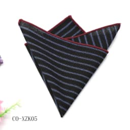 Solid Striped Brown Pocket Square 23CM Cotton Men's Suit Handkerchief Groom Host Hanky Wedding Party Chest Tie Suit Accessories