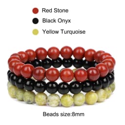 3Pcs/set 8mm Natural Stone Beads Bracelet Set Pink Zebra Rhodonite Moonstone Agates Hematite Bracelets For Women Men Jewelry