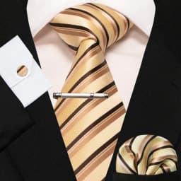 8cm Silk Mens Ties Green Black Ties Plaid Stripe Necktie Pocket Square Cufflinks Tie Clips Set Men's Wedding Business Party Tie