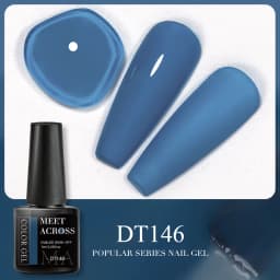 MEET ACROSS 7ml Orange Red Pink Gel Nail Polish Laser Sparkling Soak Off Semi Permanent Nail Art UV Gel Varnishes Spring Summer