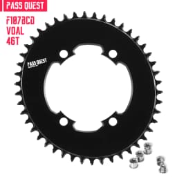PASS QUEST 107BCD Bicycle Chainring 42T-58T Close Disc Black Chainwheel Narrow Wide Teeth forAXS Sprocket for Sram FORForce Aero