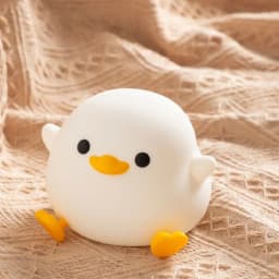 GGbingo Duck Light Touch Sensor RGB LED Night Light Cute Pear Hamster Silicone Lamp USB Rechargeable Bedroom Bedside Lighting