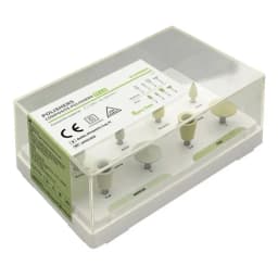 8PCS Dental Polishing Kit Cost-Effective Medium/Fine Rubber Silicon Carbide Points Autoclavable at 134°C for RA Low Handpiece