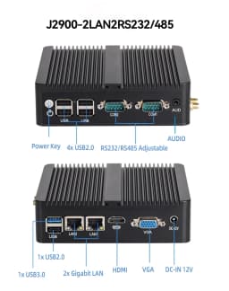 Intel Core I3-5005U Mini PC Barebone Dual LAN 2xRS232/485 4xUSB Support WiFi Linux Computer for Industrial Windows10Pro Ready
