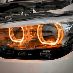 Yellow LED Angel Eyes DRL Chips Board For 2015-2019 BMW 1 Series F20 F21 LCI LED Headlight Daytime Running Light Amber Blue Red