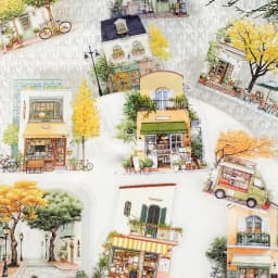 Etori Life Small Town Time Series Retro Town Architecture Pattern Sticker Pack DIY Collage Decoration, Handmade Scrapbook, Travel Stickers, Gift Box Packaging, Gift Paper Bag, Photo Album, Vintage Party, Student Stationery, Children's Stickers
