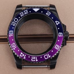 PVD Black NH35 40mm Men's Watch Case Sapphire For SUB Seiko NH35 NH36 NH38 NH34 Miyota 8215 ETA 2824 Movement Yacht-Master 20ATM