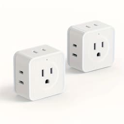 5 Way Multi Plug Outlet Extender, Wall Outlet Expander, Small Electrical Outlet Splitter for Travel, Home, Office, Dorm