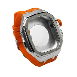 Luxury Stainless Steel Mod Kit for Apple Watch Ultra 49MM 2/1 for IWatch Series Ultra Liquid Silicone Strap Replace Accessories