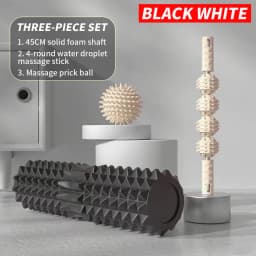[Three Piece Massage Set] Massage Prick Ball, Massage Roller, Foam Massage Roller Shaft - A Necessary Household Massage Artifact