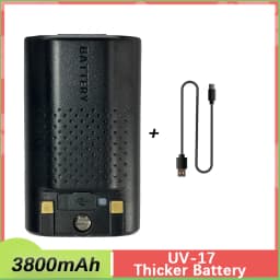 Baofeng UV-17 Pro Max Thicker Battery 3800mAh Type-C Charging BL-17UV Plus Rechargable Li-ion Batteries For UV-17M UV-17L Radios