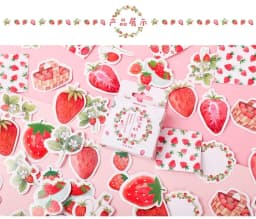 46pcs/30pcs/box Cute Strawberry Fresh Fruit Plants Florals Coffee Theme Magician Diary Journaling DIY Creative Seal Stickers