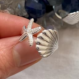 VENTFILLE 925 Sterling Silver Metal Flower Shell Geometric Rings For Women French Retro Romantic Open Thai Silver Rings
