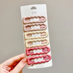 Women's Hair Clips Square Wave Styling Accessory Chic Zinc Alloy Bangs Pin for Daily Makeup and Party Wear Durable Set