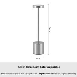 Simple Touch Sensor LED Table Lamp Rechargeable Desk Lamp 3Colors Adjustable Bedside Creative Ambient Light Bar Room Decor Light