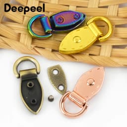 4/10Pcs Metal Side Clip Buckle Bag Chain Connector Hanger Hook Leaf D Ring Keyring Clasp Handbag Strap Decor Craft Accessories
