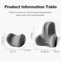 Memory Foam Headrest Lumbar Support Set Ergonomic Neck Pillow Back Cushion Car Driver Seat Comfort Breathable Polyester Fabric