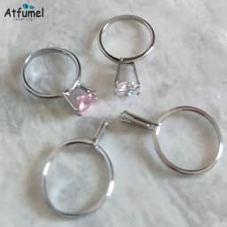 Metal Spring Type Ring Diamond Four-Claw Tweezers Stone Gemstone Holder Display Jewelry Tools Wedding Ring Try-on Equipment 1PC