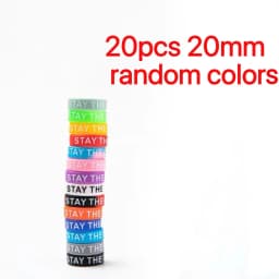 13mm/20mm 20PCS Protective Silicone Ring Color Decorative Ring Fishing Rod Slingshot Anti-slip O-ring Handle Band Sweat Belt