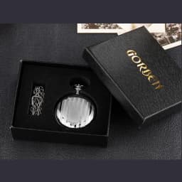 Retro Mechanical Pocket Watch Red Cross Hand-winding Silver Edelweiss Sculpture Hollow Vintage Skeleton Watches Men FOB Chain