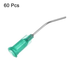 60pcs Blunt Tip Dispensing Needles 18G 19G 20G 22G 23G 24G 26G 27G 1" Bent Needle for Liquid with Luer