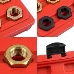 8pcs/Set Automotive Drive Shaft Thread Repair Tool Kit Metric Inch Hex Tap And Die Tapping Threading Tool