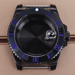 PVD Black NH35 40mm Men's Watch Case Sapphire For SUB Seiko NH35 NH36 NH38 NH34 Miyota 8215 ETA 2824 Movement Yacht-Master 20ATM