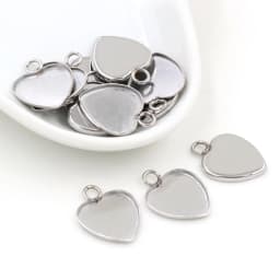 New 20pcs 12mm Inner Size Stainless Steel Gold Plated Single/Double Loop Style Cabochon Base Cameo Setting Charms Pendant Tray