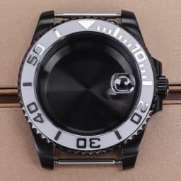 PVD Black NH35 40mm Men's Watch Case Sapphire For SUB Seiko NH35 NH36 NH38 NH34 Miyota 8215 ETA 2824 Movement Yacht-Master 20ATM