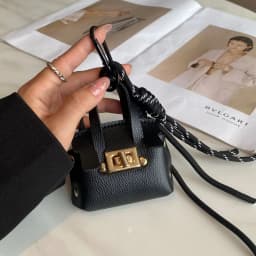 Mini Coin Purse Bag Pendant Cute Square Handbag Earphone PU Leather Creative Car Key Chain Pendant Decoration Multi-functional
