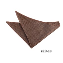24cm Korean Style Leaf Floral Handkerchief For Men Suits Brown Red Pocket Square Polyester Woven Hanky Small Towel Tuxedo Cravat