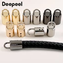 10/20Pcs 11/14mm Metal Buckles Bag Strap End Stopper Buckle Tassel Cap Clasp for Bags Handle Cord Lock Hanging DIY Accessories