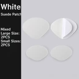 4PCS Self-Adhesive Suede Shoe Repair Patches Cuttable Washable Anti-Wear Fabric Stickers for Shoe Holes