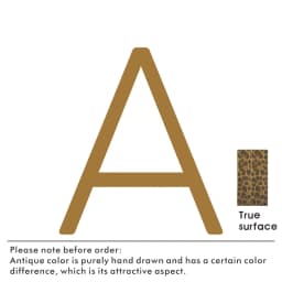 Nurlin Solid Brass Hammered Antique Brass 4-12 Inches 10-30cm Big Number Letter Door House Public Floating Signature