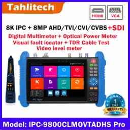 IPC-9800MOVTADHS Pro IPC Tester Support 8K IPC Camera And VGA 8MP AHD CVI TVI Test Wifi PTZ Cable Tester HDMI PoE CCTV Tester