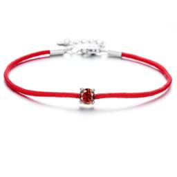 TY 0.5CT 925 Sterling Silver Moissanite Bracelet For Women Men Lucky Red String Bracelet 12constellation Bracelet Fine Jewelry