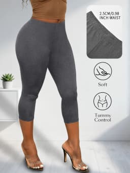 Women Athletic Capri Pants Super Soft No See Through Leggings for Workout Yoga Running