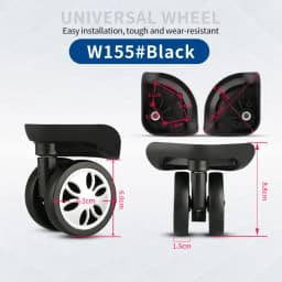 Hongsheng Suitcase Universal Wheel Trolley Case Wheel Accessories Password Travel Mute Universal Wheel Repair and Replacement