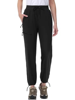 TACVASEN Womens Quick Dry Adjustable Ankle Hiking Pants UPF50+ Water Resistant Stretch Cargo Trousers 4 Pockets Athletic Pants
