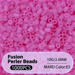 2.6mm Bulk Pink Color Series Perler Beads Refill Pack - 1000/5000pcs Fusible DIY Art Craft Fuse Beads for Mosaic Puzzle Kits