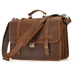 Customize Genuine Leather Laptop Bag Business Travel Briefcase Shoulder Bag Dual Use Men Leather Bags For Office Work Tote Bag