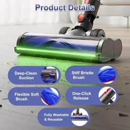 Brush Head For Dyson V7 V8 V10 V11 V15 Vacuum Cleaner Brush Replacement Floor Brush for Hard Floor with an independent green LED