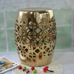 European silver ceramic drum porcelain shoe changing ceramic pier guzheng bathroom stool, ottoman ed