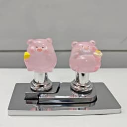 Cute Luminous Pig Toilet Presser Water Tank Buttons Protector Multi-useful Furniture Handle Home Bathroom Accessories