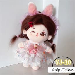 Cute Dress Up Jk Uniform Clothes for 20cm Cotton Plush Lolita Cross Dressing Clothing Skirt Fashion Casual Suit Socks Girl Toys