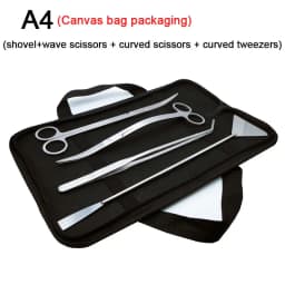 Aquarium Tools Set Scissor Tweezers Plants Wave Scissors Grass Stainless Cleaning Tools Fish Tank Shovels Aquarium Accessories
