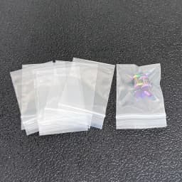 11* White Thick Mini Ziplock Bag 100pcs/pack, Clear Big to Small ZIP Bag Plastic Sealed Bags Waterproof, Jewelry Packing Display